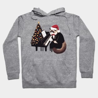 Ragdoll Cat Playing Piano Christmas Hoodie